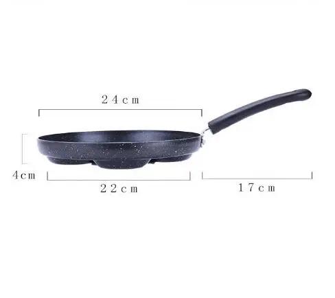 Cetakan Telur Ceplok Teflon Telur Besar Diameter 24cm  4 Lobang Anti Lengket High Quality Penggorengan Telur Pancaker 2