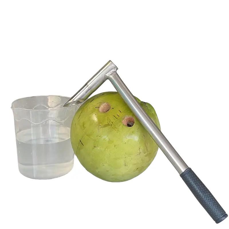  Búa Đục Dừa Inox 304 Dày Dặn 1.5li Tay Cầm Màu ĐEN XÁM 600g - Sản Phẩm Tiện Lợi Cho Việc Lấy Nước Dừa 