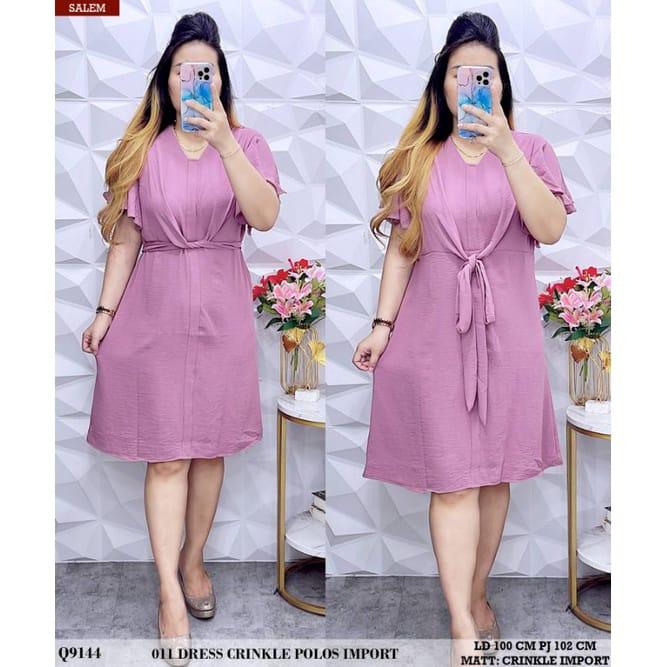 Daster Wanita Terbaru Kekinian - Dress Wanita Crinkle Premium - Midi Airflow Panjang Oversize Casual 1