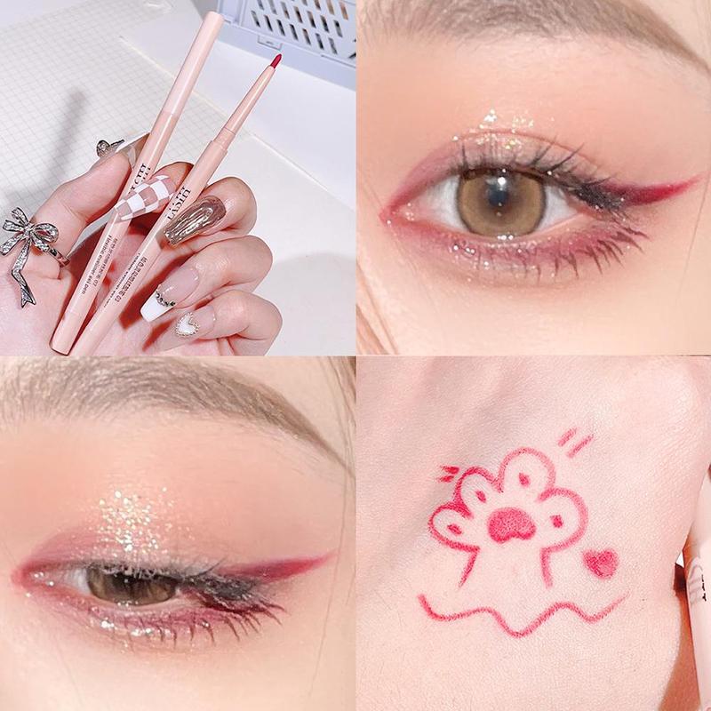 Product Introduction of 5 Colors Matte Eyeliner Gel Pen/ Waterproof Lasting Eyeliner Red Smooth Women Black Eyes K9J4 26