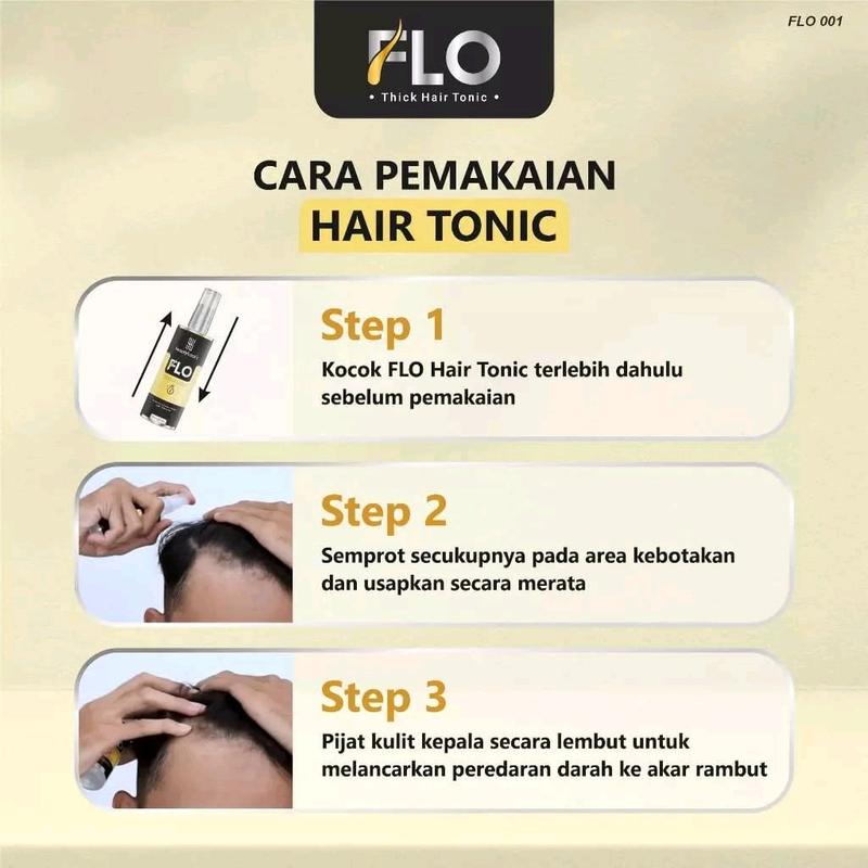 PROMO!! FLO HAIR TONIC 60ml Menumbuhkan Rambut Kebotakan Dan Perawatan Vitamin Rambut Kering Haircare 6