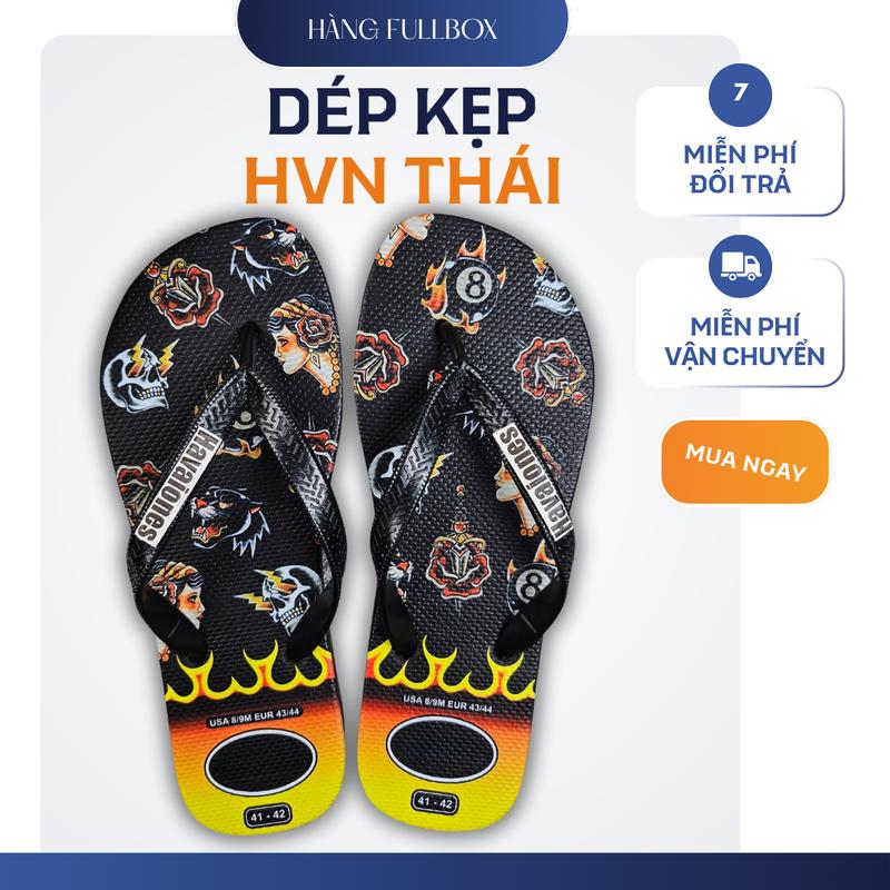  Ngỏn Lửa Dép Thái Full Box Đế Nặng Đi Biển_Du Lịch_Đi Làm_Dép Kẹp_Dép Xỏ Ngón_Dép Tông_Dép Lào Nam Đế Bằng DéP 