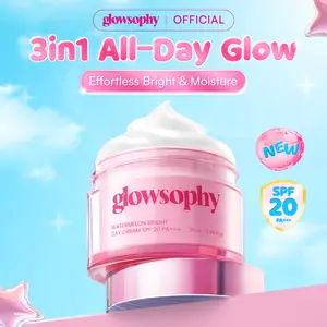 [NEW LAUNCH]  Glowsophy Watermelon Bright Day Cream - SPF 20 PA+++, Krim Muka Siang Cerah & Lembap 3in1 All-Day Glow