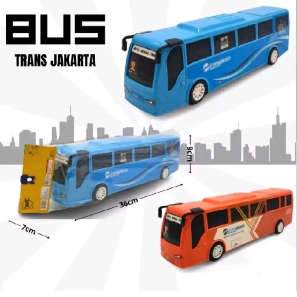 MINIATUR BUS trans jakarta/polisi mainan