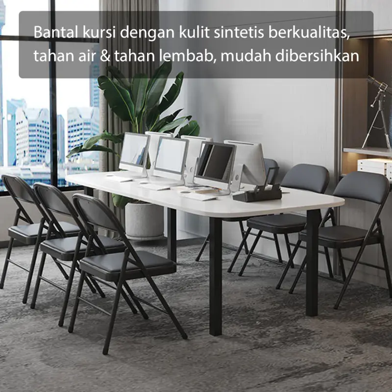 UNITWO Living Nurmina Kursi Lipat Portable / Kursi Belajar / Kursi Kampus / Bangku Lipat / Kursi Kerja / Kursi Kantor (45cm x 114cm) / Minimalis Chairs / Furniture Estetik 3