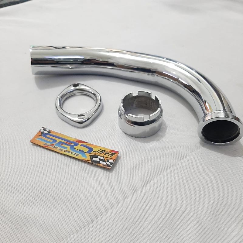 LEHER KNALPOT TANPA DOUBLE PLAT RX KING PLUS KLEMAN PLUS MUR FULLSET LEHER KNALPOT TANPA DOUBLE PIPA KOMPLIT 1