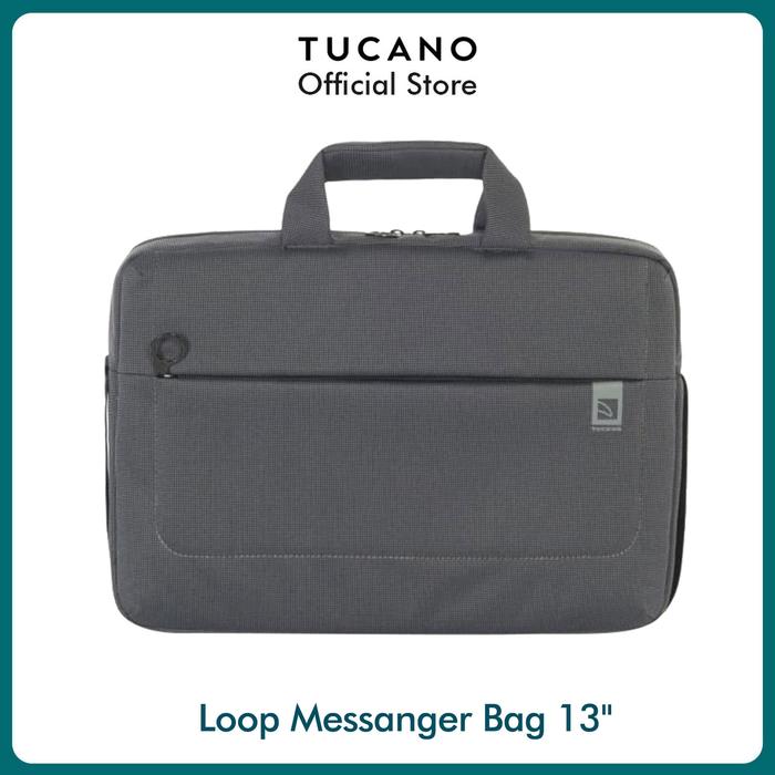 Gambar Tucano Messenger Bag Loop Slim for Laptop / Macbook Pro Up to 13" - Black (BSLOOP13-BK) Tas Kerja | Tas Laptop 13 inch | Tas Laptop | Tas Macbook | Tas kerja | Tas Selempang | Tas Messenger | Tas Selempang Pria | Tas Selempang kerja | Tas Laptop Selempang dari Tucano Official Store Kota Administrasi Jakarta Pusat Tokopedia