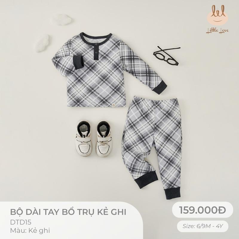 Bộ dài tay bổ trụ cho bé Lil Little Love DTD15