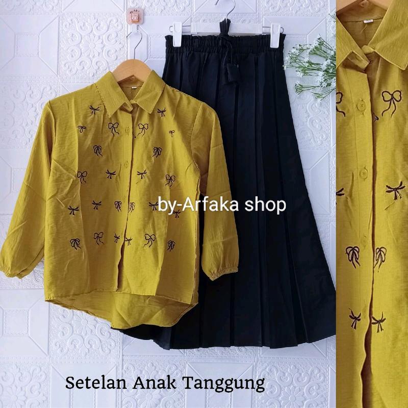 Setelan Blouse dan Rok Pololinen dan Wood Korea untuk Anak 8-11 Tahun - Fashion 0