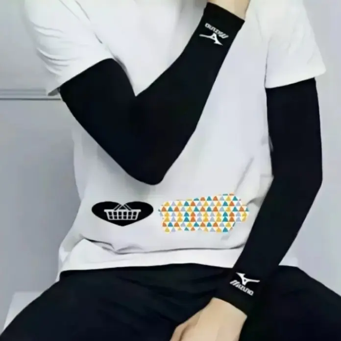 MANGSET LENGAN TANGAN MIZUNO OLAHRAGA VOLLY SATU PASANG / MANSET TANGAN PREMIUM / ARM SLEEVE / PELINDUNG TANGAN / MANSET BERSEPADA