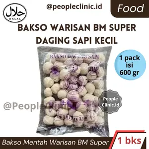 BAKSO WARISAN BAKSO KECIL 1 PACK ISI 600gram BAKSO DAGING SAPI ASLI Food Frozen
