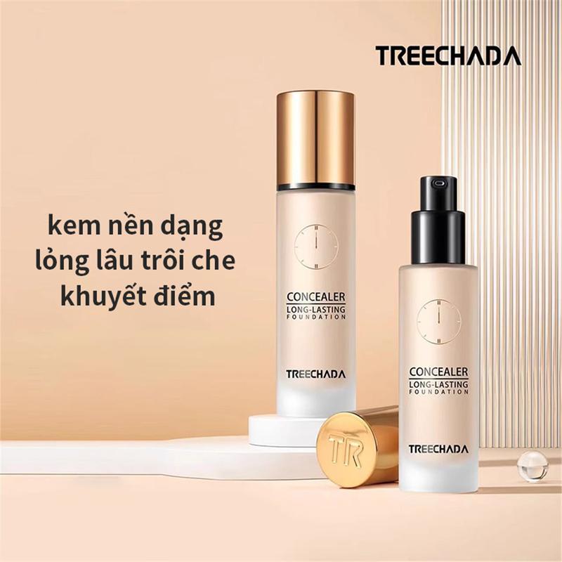 Kem Nền Dạng Lỏng, TREECHADA, 24 giờ, Lâu Trôi, Che Khuyết Điểm, Trang Điểm, Thích Hợp Cho Làn Da Phẳng Và Dầu, Giá Của Mẹ, Thích Hợp Cho Mẫu Sinh Viên, Mỹ Phẩm, 30ml, Sản Xuất Tại Thái Lan