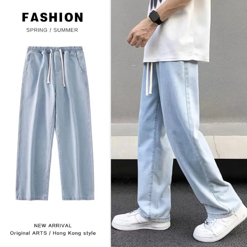 Quần Jean Nam Dáng Baggy Ống Suông Wash Smoke 4 Màu Chất Vải Dày Dặn The Jeans