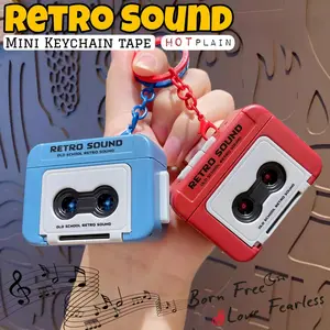 Gantungan Kunci Rekaman Suara Retro/ Mini Voice Recorder Keychain/Gantungan kunci rekam lagu unik | tape recorder Mini -CT