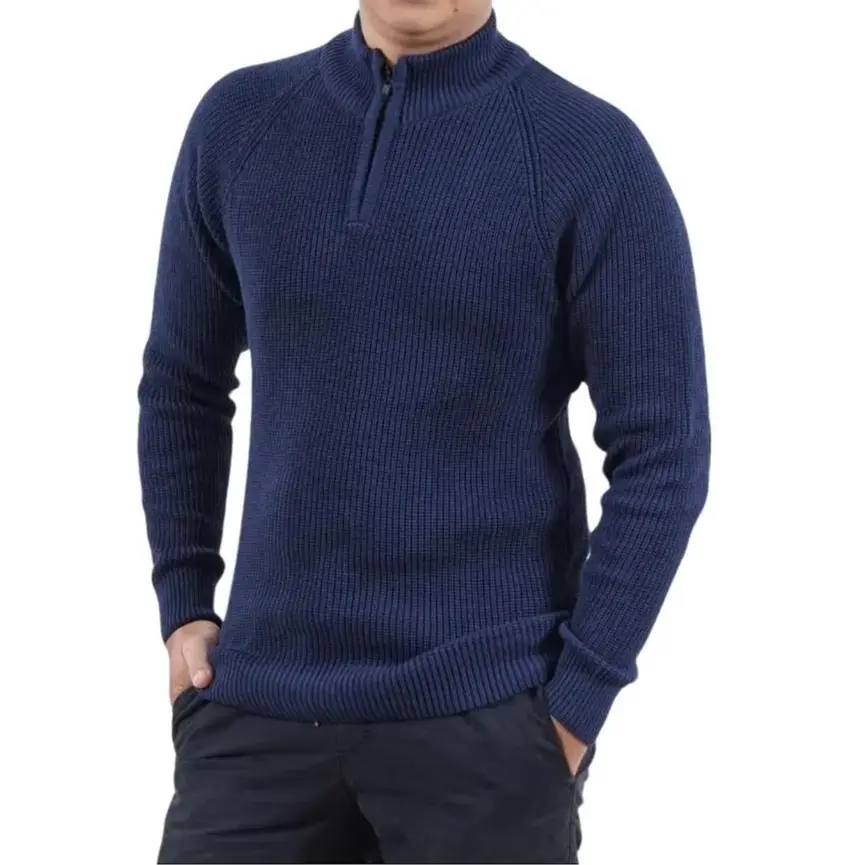 Sweater Rajut Pria Half Zip Turtleneck Cowok Tebal Terbaru - Forzie Knitwear Rajut Kerah