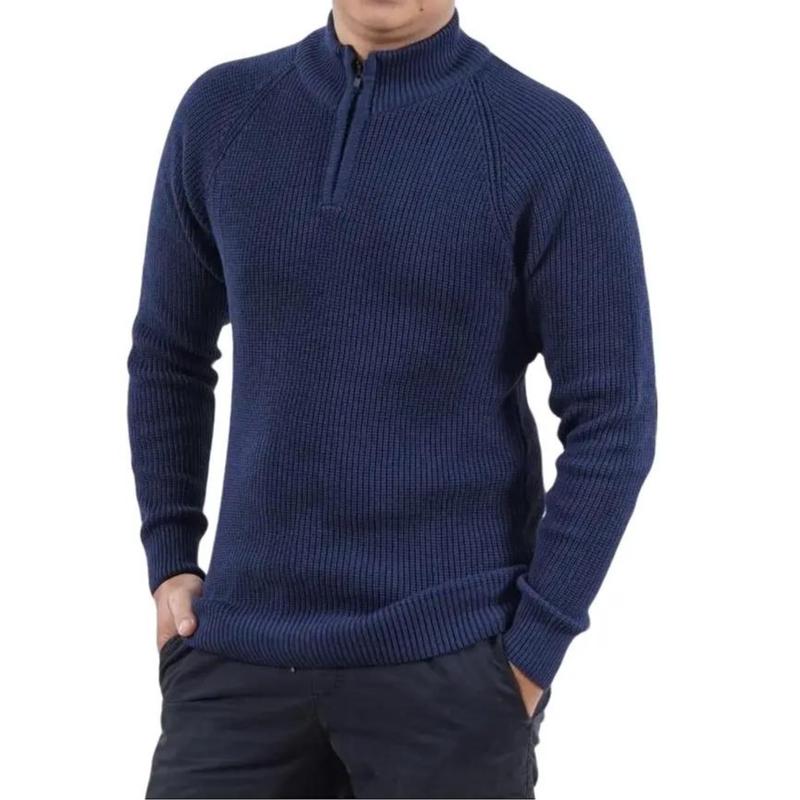 Sweater Rajut Pria Half Zip Turtleneck Cowok Tebal Terbaru - Forzie Knitwear Rajut Kerah 1