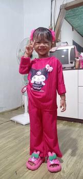 Product Review of Baju Anak Oneset Celana Cutbray Knit Hornet Dtf Kuromi Untuk Anak Usia 2 Sampai 12 Tahun - One Set Luna from L**a S**a 0
