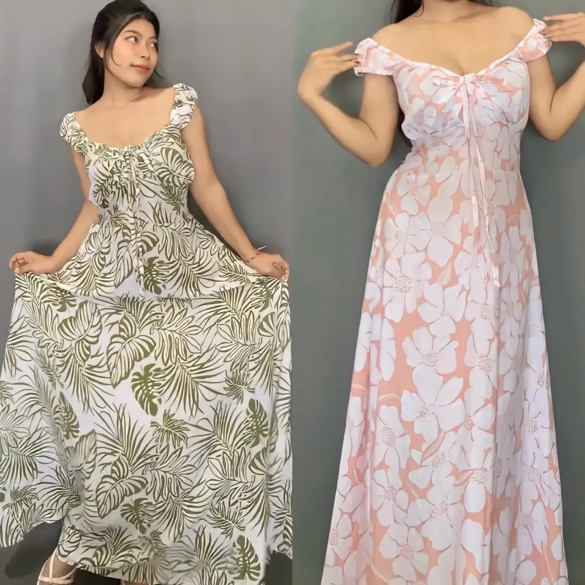 Matchaa long dress mani dress aestetic dress summer dress pantai dress wanita terlaris