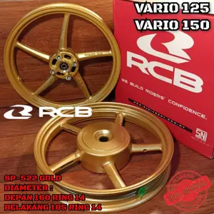 VELG RCB VARIO125 VARIO150 SP522 GOLD 160/185 RING 14 SET DEPAN BELAKANG ORIGINAL RACING BOY