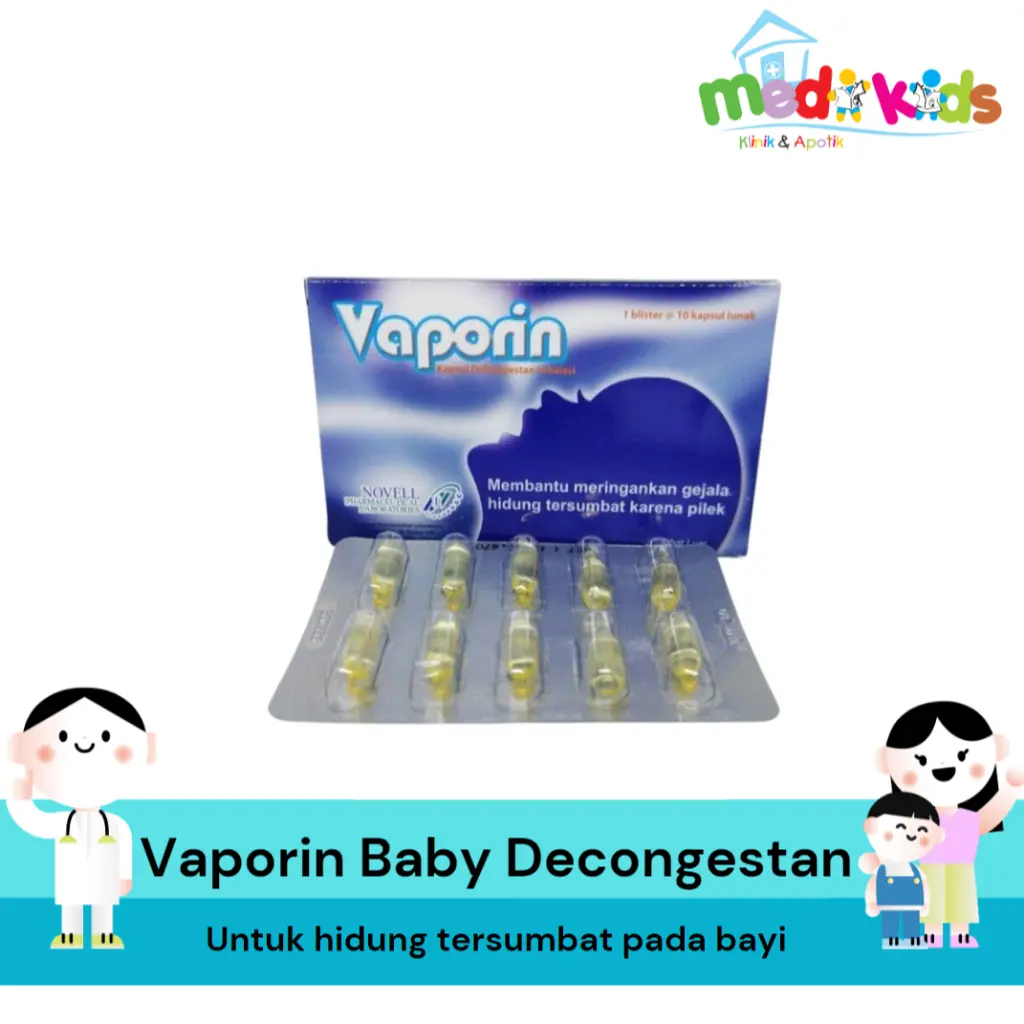 Vaporin Baby Decongestan PerKapsul Obat Hidung Tersumbat Bayi Pilek Anak