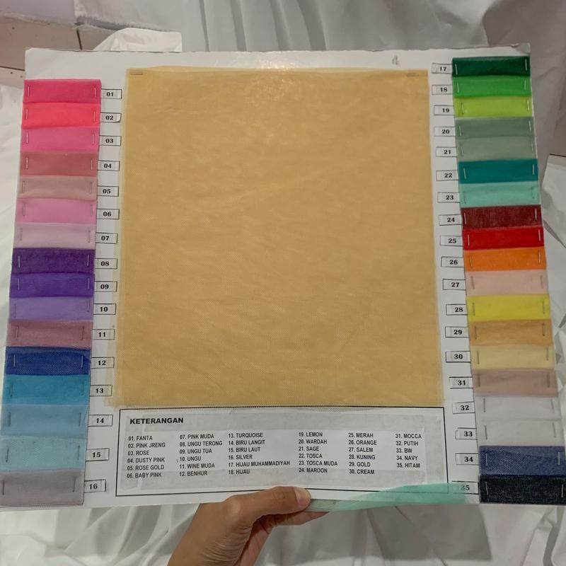 Kain Tulle / Tulle kaku / keras tile harga Per-Meter harga termurah untuk bungkus souvenir,rok tutu, aksesoris pernikahan, dekorasi pernikahan 2