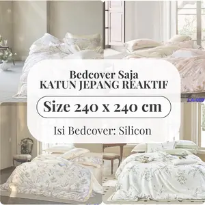 FORTUNA INDAH - Bedcover Saja KATUN JEPANG REAKTIF Size 240 x 240 cm