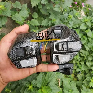 SET SAKLAR KIRI + SAKLAR KANAN CARBON SPORTY / SOUL / MIO J / SOUL GT / XEON / MIO M3 / XEON RC /JUPITER MX / MIO 125 / MIO Z / SAKLAR HOLDER SWITCH SAKLAR LAMPU SEN HANDLE SWITCH TOMBOL SAKLAR CARBON SEIN KIRI SAKLAR STATER STARTER SWICTH CARBON KARBON