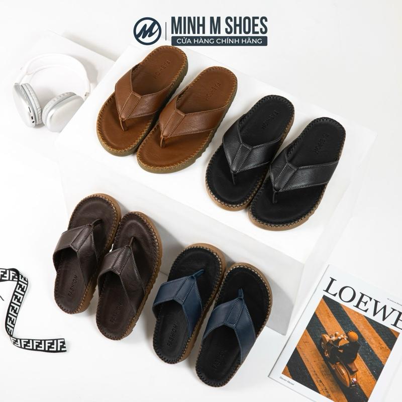 Dép Nam Doctor Quai Kẹp Da Nhúm 260 Chống Nhăn Nền Fashion, Đế Răng Cưa Cao 3Cm Nhẹ Và Êm, Khâu Chỉ Đầy Đủ Đế Bằng DéP