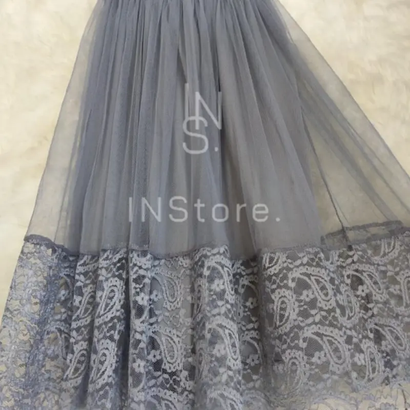 Rok TuTu Renda brukat Renda Bawah Anak 6-11 Tahun A-Line 1