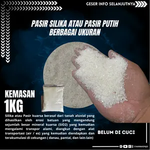 1KG PASIR SILIKA ATAU PASIR PUTIH BERBAGAI UKURAN COCOK UNTUK AIR TERJUN
