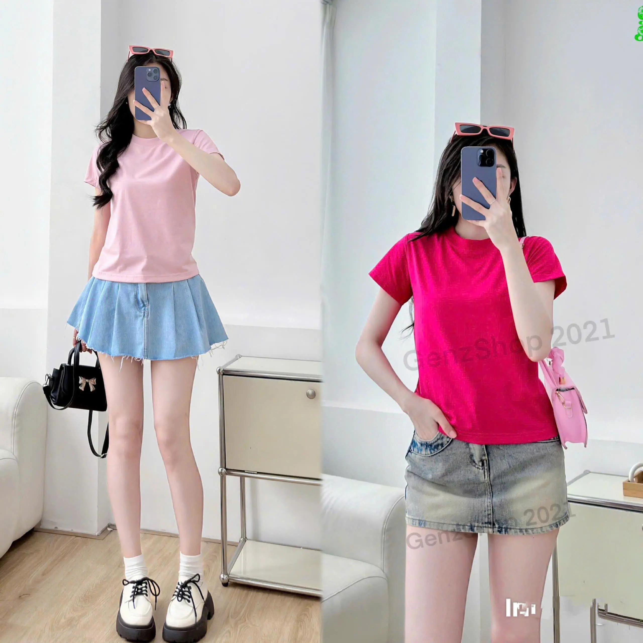 ÁO THUN BABY TEE TRƠN NHIỀU MÀU DỄ PHỐI ĐỒ BBT26 Mùa Hè Cổ Tròn | BigBuy360 - bigbuy360.vn