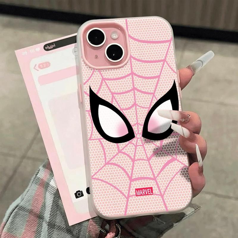 Ốp lưng mặt nạ Người Nhện hồng ngọt ngào phong cách cool phù hợp cho iPhone17/16/14 13/12/X/8/17pro/17promax tươi mới thời trang bán chạy 16plus 16pro