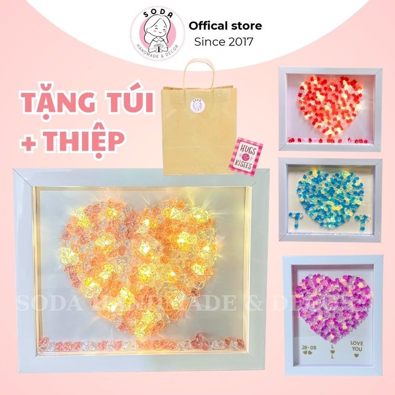   Tặng Túi+Thiệp TRANH ĐÍNH ĐÁ PHA LÊ HANDMADE - KHUNG ẢNH HANDMADE KỈ NIỆM Ý NGHĨA SODA HANDMADE Diy 