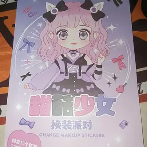 FIVEVOO Buku Stiker Diy/ Stiker Dress Up Book/ Buku Sticker Diy / Jadul Lucu Sticker Dress Up Book