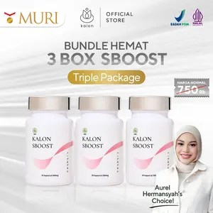 [3SB] Triple Package 3 Box Kalon SBOOST Premium BPOM & Halal MUI Suplemen Kesehatan 90 Kapsul 500mg
