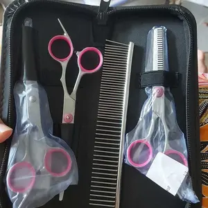 FOLOPETS Set Gunting Grooming Hewan Profesional Stainless Steel 6 Inci untuk Anjing dan Kucing