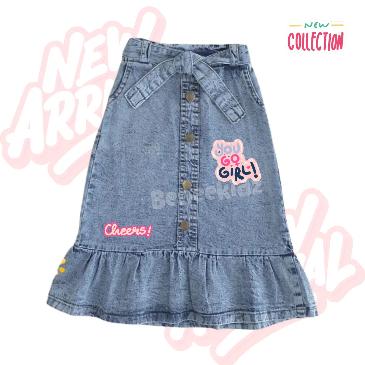 ROK REMPEL JEANS ANAK PEREMPUAN NEW MOTIF SAMPAI 13 TAHUN