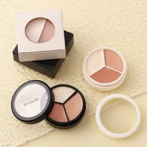 Concealer Contour 3 in 1 Natural Corrector Light Skin Color Waterprood dan Tahan Lama LA188 5172