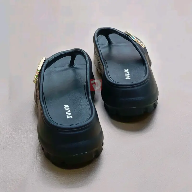 [Bisa COD] Sandal Jepit Wanita Model Kotak Emas Elegan Cocok Untuk Lebaran Idul Fitri Anti Slip Ringan Dipakai Dulux 693B Sendal Karet 7