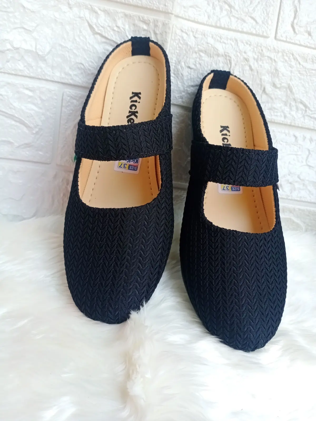 Sepatu Balet Slip On / Sepatu Selop Terbaru Hitam Kasual