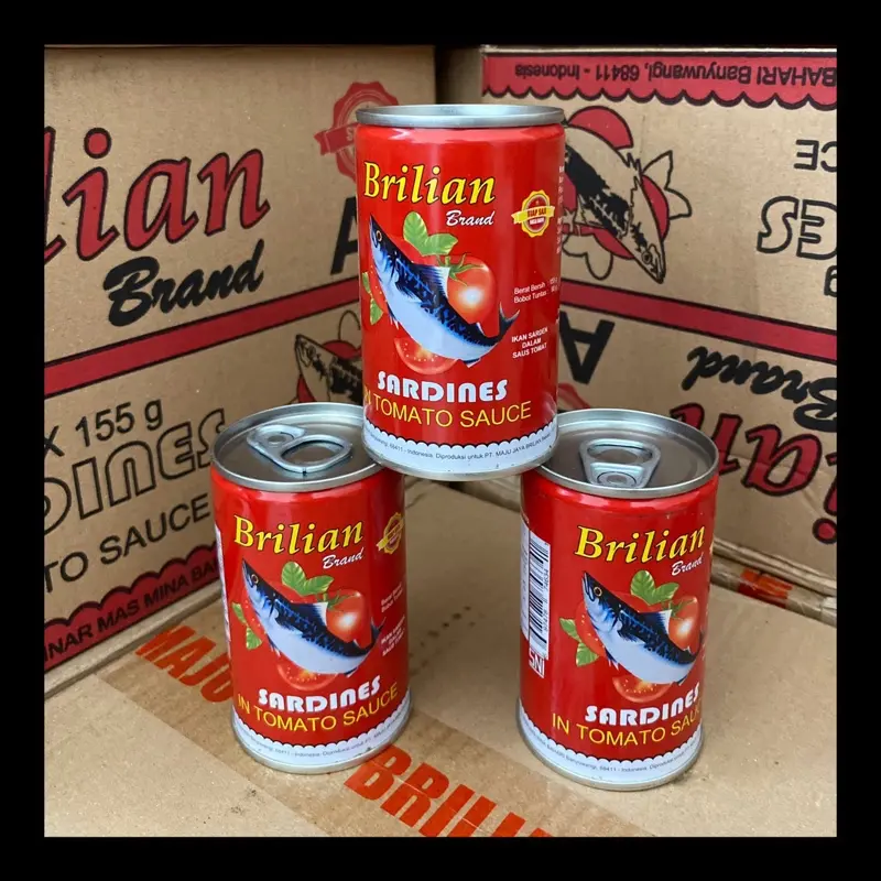 PAKET 3 PCS SARDEN Brilian SAUS TOMAT EXP 2027 Kaleng Food