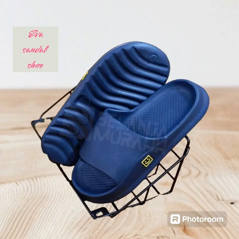 Eva sandal pria / wanita slip on size 36-44 full karet / eva sendal unisex Hitam Pink Putih 3