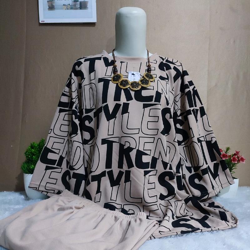Setelan Kaos jumbo . Ld 120-130cm . Realpict 4