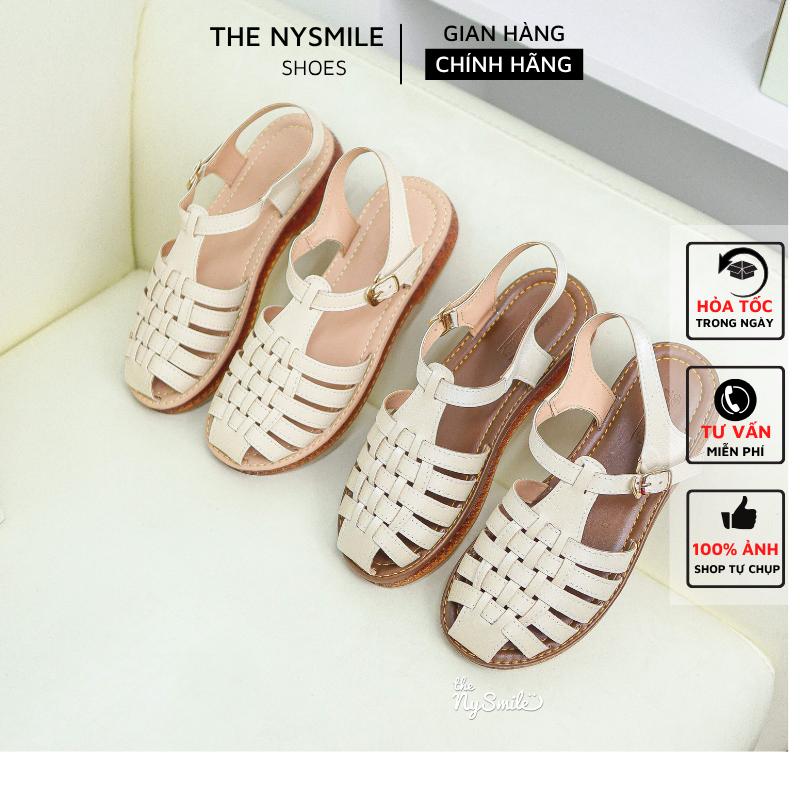 Giày sandals rọ mũi đan , giày sandals đi học , đi biển hottrend - THENYSMILE - REDY DéP Nữ