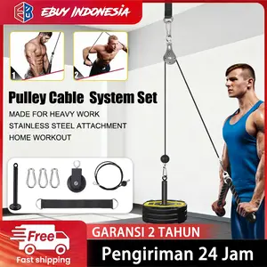 Alat Fitness Katrol Multifungsi Home Gym Pulley System for Bicep set Tricep & Pull Down, Workout Home Efektif