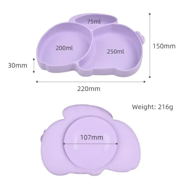 8PCS Set Peralatan Makan Bayi Silicone / Premium Silicone Feeding Set