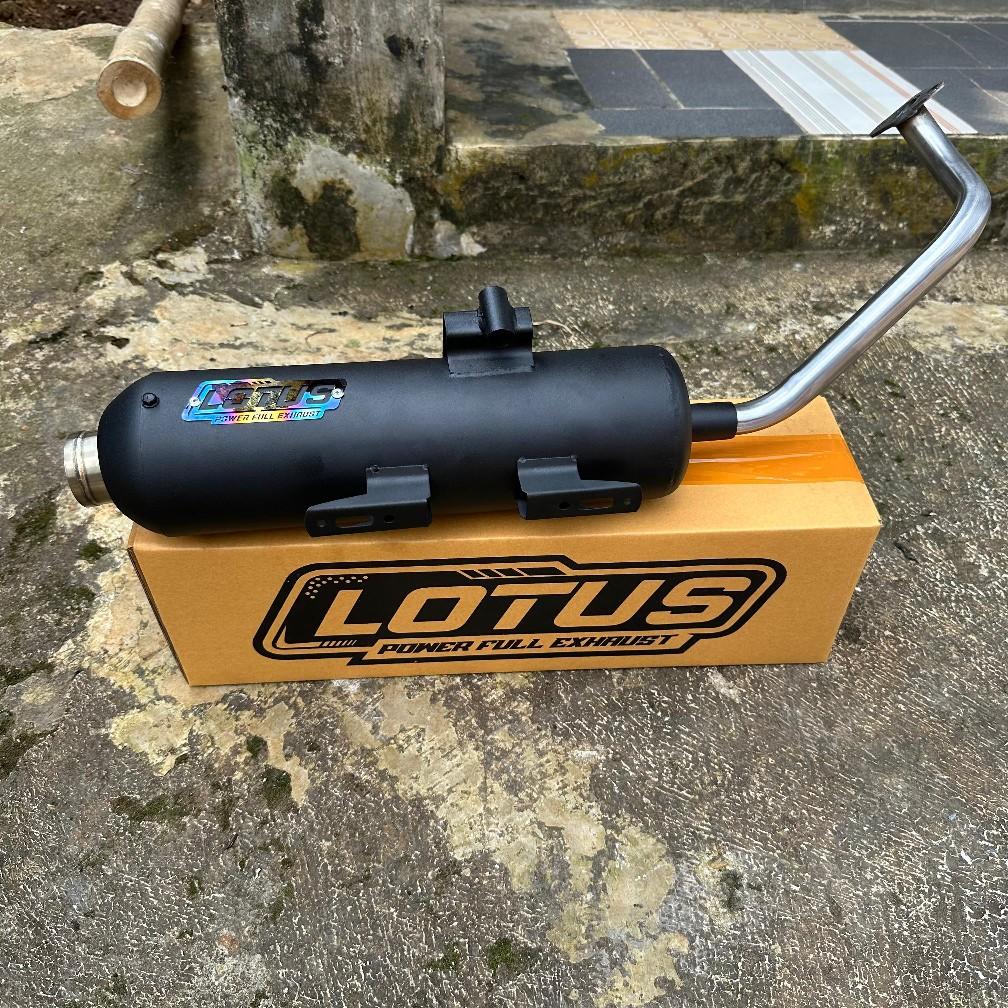 Knalpot Standar Racing LOTUS MONCONG SHIJIRO Vario 125/150 LED BEAT SCOOPY PCX NMAX AEROX ( SARTENG DAN SARBOR )  Bulat Motor Motorcycle