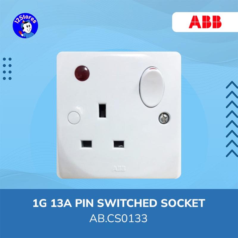 ABB Saklar Stop Kontak AC Switched Socket 1G 13A Pin 0