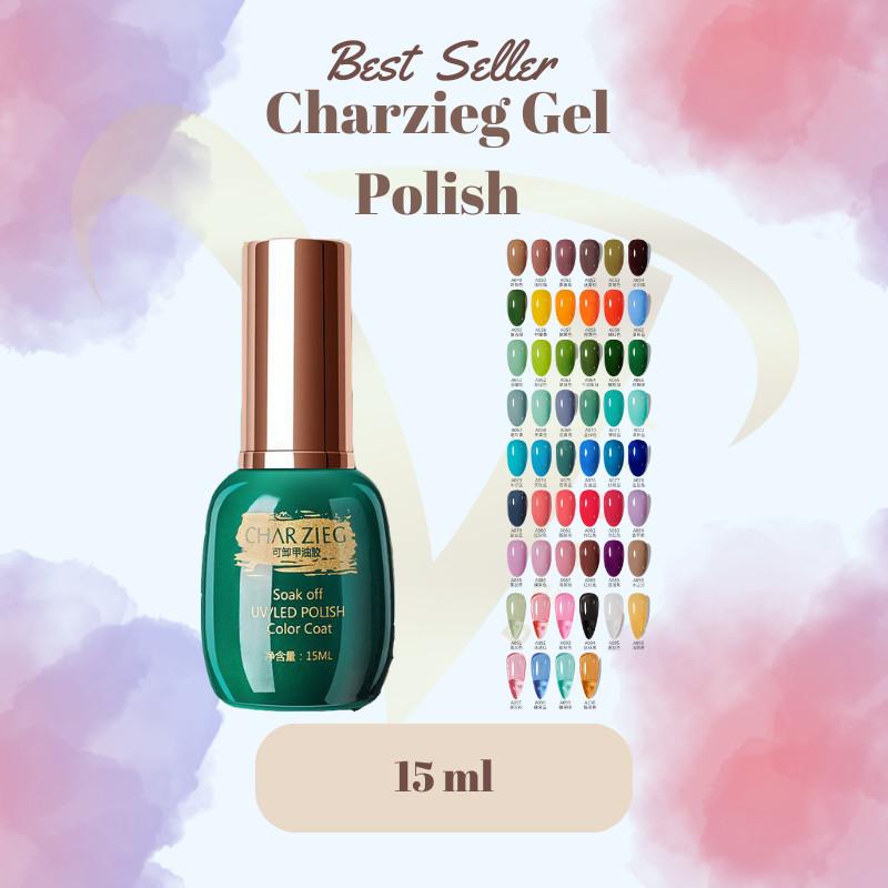 (A51-A100) CHARZIEG 15ml UV Led Soak Off Gel Polish Kutek Gel 15ml Colour 0