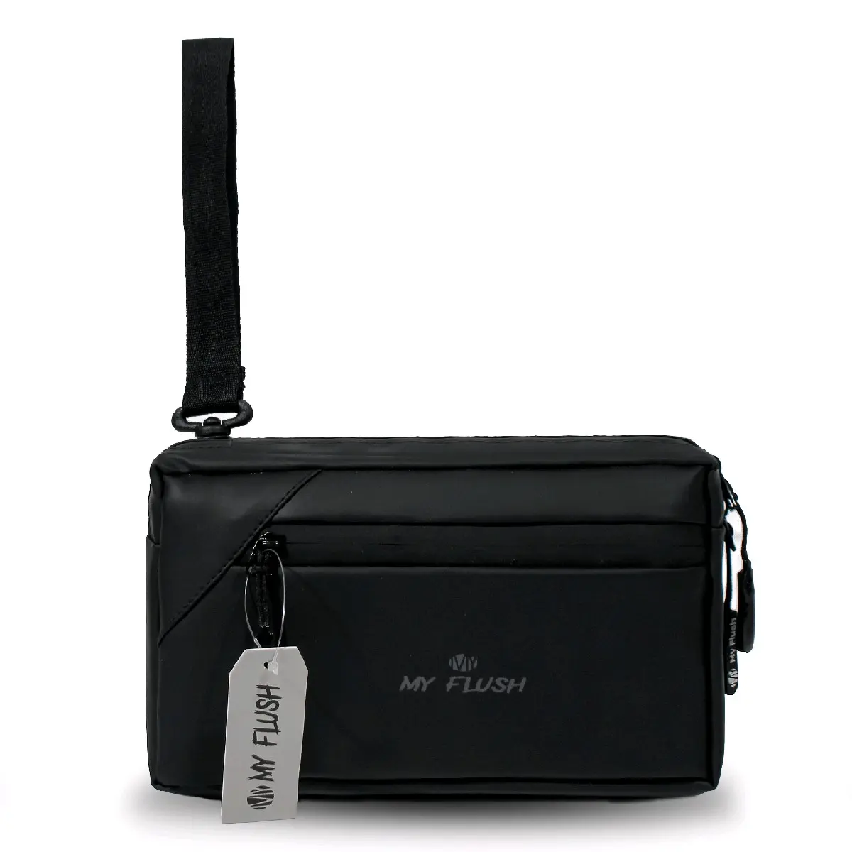 Tas Selempang Handbag Pria Wanita (Unisex) Hitam Matte My Flush - Holo Clutch Bag